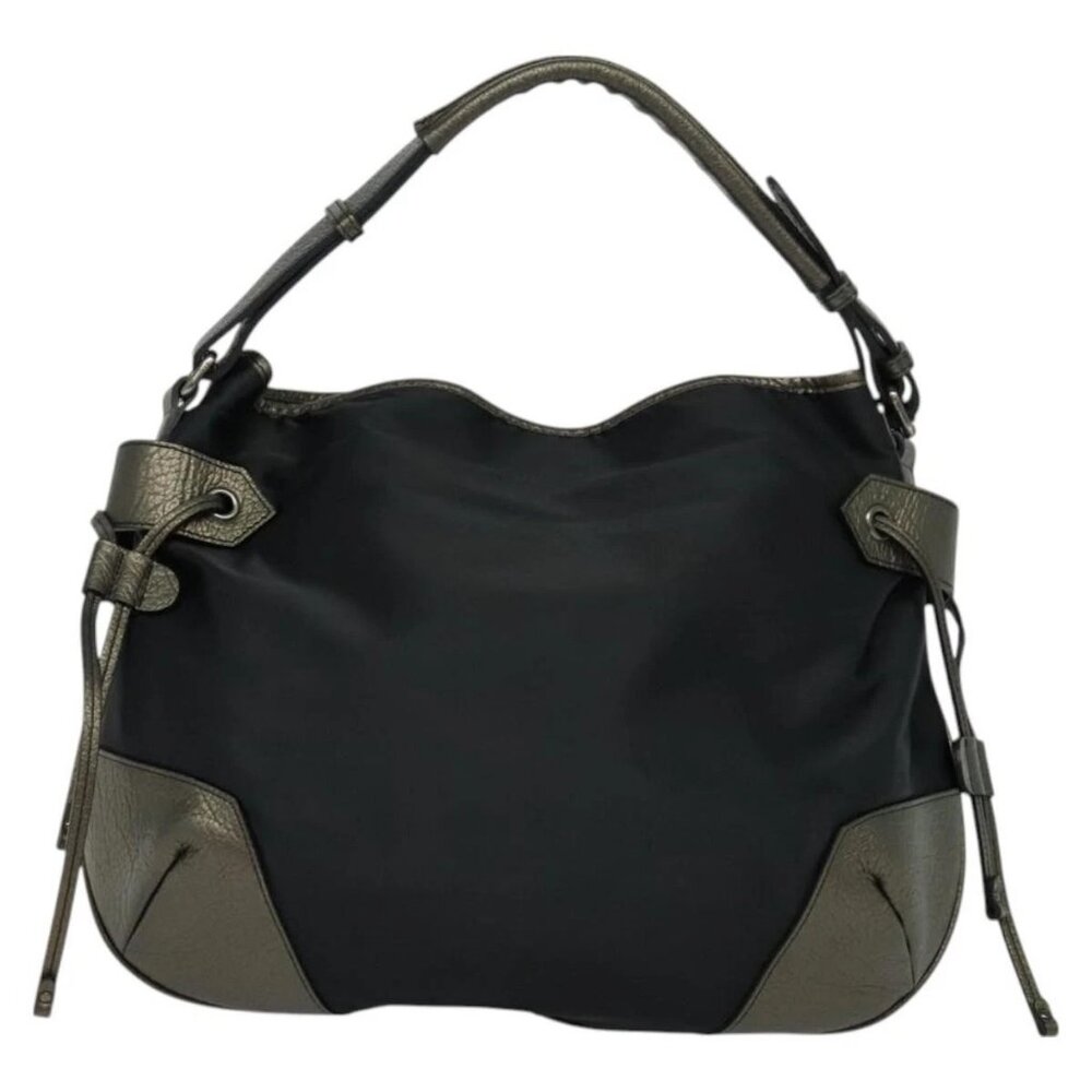 BURBERRY Shoulder Bag Nylon Black Auth BA3541 - Picture 2 of 16